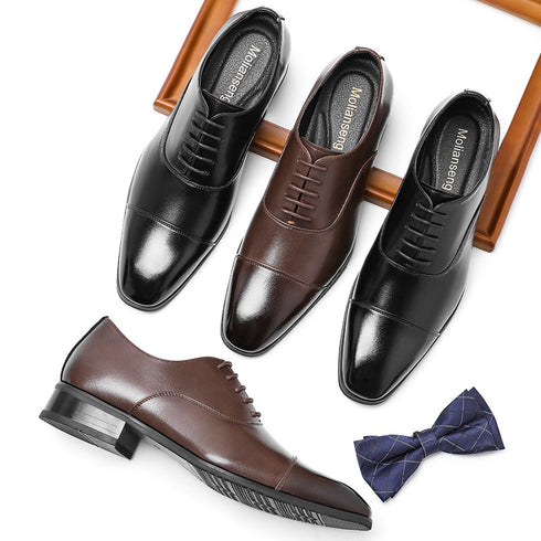 Elegant Slip-On Oxford Shoes for Men - Classic Formal Business Dress Footwear Perfect for Weddings and Office Occasions